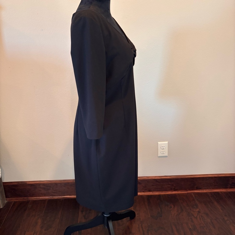 Calvin Klein Black Sheath Dress, size 12, CareerWear Professional LBD Office - Picture 5 of 14